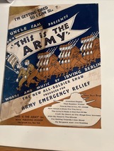 Uncle Sam Presents This is the Army Berlin WWII Piano Sheet Music Cover Art - £5.22 GBP