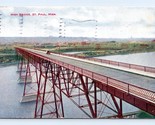 View Across High Bridge Span St Paul Minnesota MN 1909 DB Postcard Q6 - $3.91