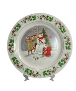 Gibson Housewares Holiday Snowman Hand Painted Round Chop Platter 12 in.... - £17.30 GBP