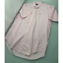 Polo Ralph Lauren Blake Men Shirt Gingham Pink Short Sleeve Button Up Medium M - £19.88 GBP