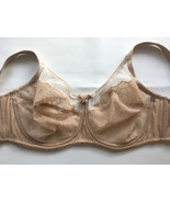 34DDD Wacoal Bra Retro Chic Full Figure Underwire Bra Bridal Lace Rose 8... - $384.97 MXN