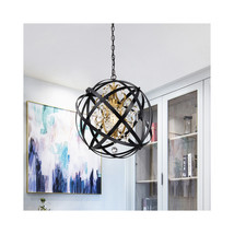 Warehouse of Tiffany HM234-1MB 1-Light Kassdin Metal &amp; Crystal Orb Chand... - $202.15