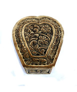 MINI ANTIQUE JEWELRY BOX STORAGE BOX TOBACCO BOX GERMAN SILVER  - €27,91 EUR