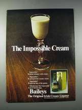 1980 Baileys Irish Cream Liqueur Ad - Impossible Cream - £14.48 GBP
