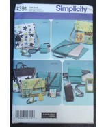 Simplicity 4391 Messenger Bags Totes Camera Cell Case Sewing Pattern UNCUT - $187.33 MXN