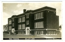 Gillett Wisconsin High School Real Photo Postcard 1945 - £19.73 GBP