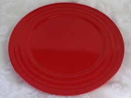 4 Rachael Ray Double Ridge Red Dinner Plates (11”) Stoneware - $39.59