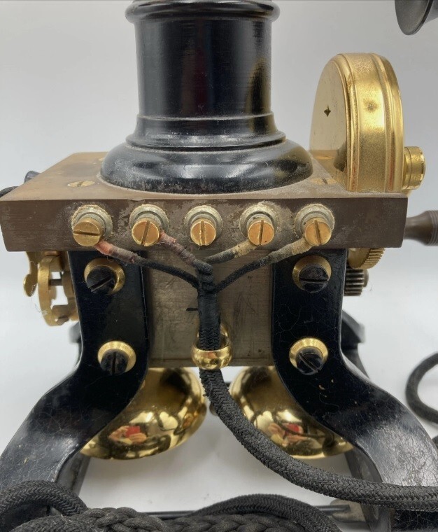 L.M. Ericsson Skeletal Desk Telephone "Eiffel Tower" Phone Circa 1895 with Dial Item image 7
