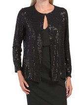 New Anne Klein Black Embellished Cardigan Jacket Size M $99 - £54.09 GBP