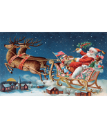 Santa Sleigh Road Trip 3&#39;X5&#39; Flag ROUGH TEX® 100D - £14.91 GBP