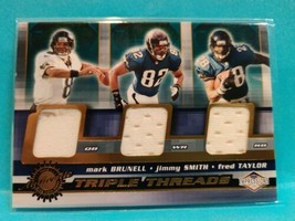 2001 Pacific Impressions Triple Threads Mark Brunell Jimmy Smith Fred Taylor #23 - £9.57 GBP