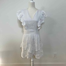 Isabel Marant Etoile Audrey White Linen Short Dress w/Ruffles - £96.98 GBP
