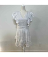 Isabel Marant Etoile Audrey White Linen Short Dress w/Ruffles - £95.25 GBP