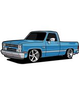 1980 Chevy C10 Pick Up Blue Laser Cut Metal Sign - $96.86 CAD