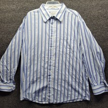 Eighty Eight Blue Striped Shirt Men&#39;s Sz 2XL Long Sleeve Button Down 100% Cotton - £9.12 GBP