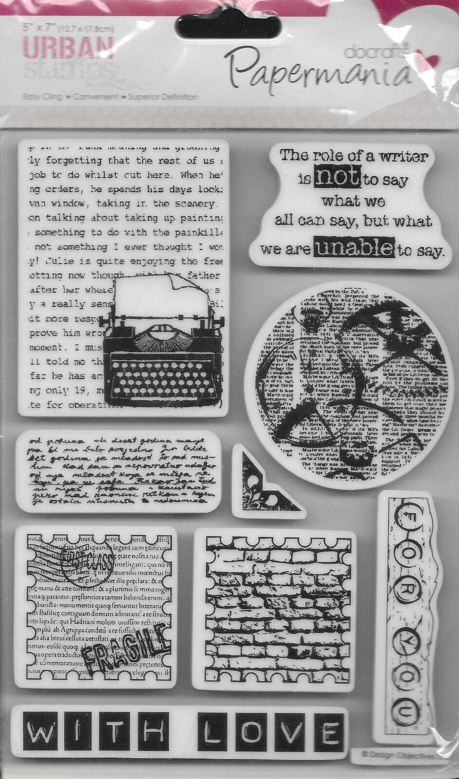 Papermania. Typeprint Stamp Set - $7.00