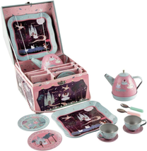 Floss &amp; Rock 41P3652 Enchanted Musical Tin Tea Set in House Case - £48.16 GBP