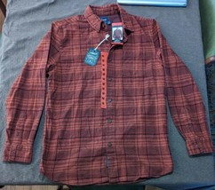Grayers Men’s Heritage Flannel Shirt Red Plaid 100% Cotton Medium - $24.18