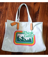 Coach 100% Recycled Canvas Tote W/Mountains &amp; Pine Trees &quot;Think Green&quot; D... - $178.19