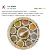 Spice Container Box Masala Dabba with 7 Compartments Durable Stainless S... - $750.39 MXN
