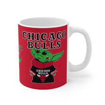 Baby Yoda-Chicago Bulls Mug-Tea Lover-Coffee Lover Mug-Office Gift-Birthday Gift - £11.45 GBP