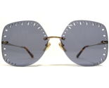 Chloe Sunglasses CH0111S 001 Gold Square Frames with Black Lenses 63-16-140 - £96.98 GBP