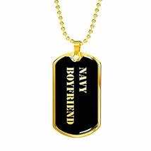 Unique Gifts Store Navy Boyfriend v2-18k Gold Finished Luxury Dog Tag Necklace - £39.46 GBP