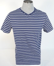 Men's Polo Ralph Lauren Short Sleeve T-Shirt Blue White Stripe Red Pony - £47.95 GBP