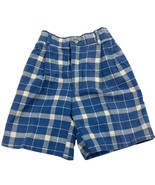 Vintage Polo Ralph Lauren Boys Plaid Shorts Size 6 Blue &amp; White Checkered - $33.68 CAD