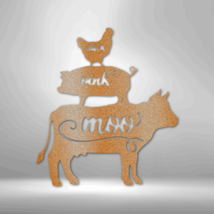 Farm Animals Steel Sign Laser Cut Powder Coated Home &amp; Office Metal Wall Decor  - £40.87 GBP+