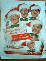 Chesterfields Star Studded Christmas Ad Print Magazine Advertisement  1950 - £4.77 GBP