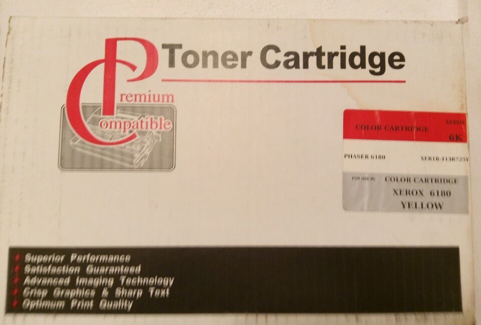 Premium Compatible Toner Cartridge For Xerox 6180 Collor Cartridge Yellow - $27.69