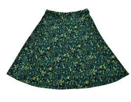 Grace Elements Skirt Size Large Black with Various Shades of Green Knit Stretch - £6.92 GBP