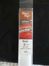 20&quot; x 24&quot; TUBE Charles Craft CROSS STITCH MONOCO 28-Count COTTON - WHITE  - $8.00
