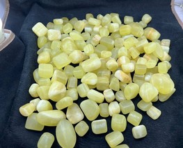 tumbled crystals healing chakra top quality lemon calcite 3KGs 158PCs lot - $178.20