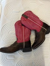 Women&#39;s Ariat Boots Square Toe Style 10016319 Brown Pink Size 11 NEW - $85.14