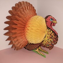 Vintage Beistle Honeycomb Tissue Cardboard Standing Thanksgiving Turkey ... - £11.87 GBP