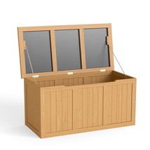 67 Gallon Outdoor Wooden Deck Box - Patio Storage, Seat &amp; Table Top - $2,944.92 MXN