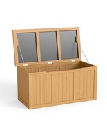 67 Gallon Outdoor Wooden Deck Box - Patio Storage, Seat &amp; Table Top - €136,57 EUR