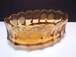 Vintage Fostoria Amber Coin Oval Bowl ~~~ nice one - £15.97 GBP