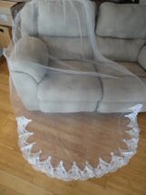 NEW 9 FT WEDDING VEIL WHITE BRIDE BRIDAL ELEGANT LACE CATHEDRAL WEDDING ... - €54,84 EUR