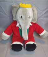 Gund Babar Plush Elephant 14 in. King Elephant Crown Red Suit Vintage 19... - £10.06 GBP
