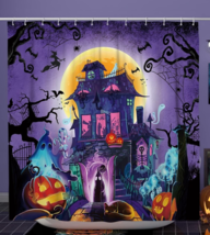 Scary Halloween Shower Curtain W 12 Hooks 72&quot; x 72&quot; NEW - £20.15 GBP