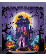 Scary Halloween Shower Curtain W 12 Hooks 72&quot; x 72&quot; NEW - £20.10 GBP