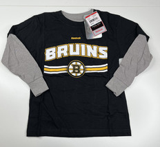 Reebok NWT bruins face off long sleeve boys NHL Blue Yellow shirt Size M X8 - £8.63 GBP