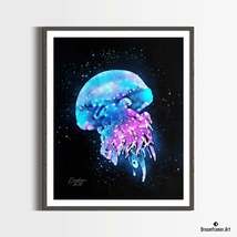 Premium Art Print Jellyfish in Watercolors, by Dreamframer Art - £30.24 GBP+