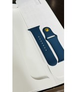 Authentic 38 40 41mm 24k Gold Pin Blue Sport Band For Apple Watch - CUSTOM - £73.95 GBP