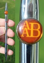 Vintage Garland Double Sided BUBBLE PEN AAB Ann Arbor Bank Blue &amp; Red RARE! - $59.99