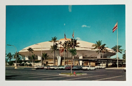 Honolulu International Center Arena Flags Hawaii HI Koppel Card Postcard c1960s - $7.99