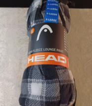 Men&#39;s Head Black and White Plaid Fleece Sleep Lounge Pants Size XL - $128.48 MXN